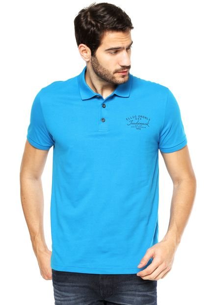 Camisa Polo Manga Curta Ellus Trademark 1972 Azul - Marca Ellus