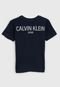 Camiseta Calvin Klein Kids Infantil Lettering Azul-Marinho - Marca Calvin Klein Kids