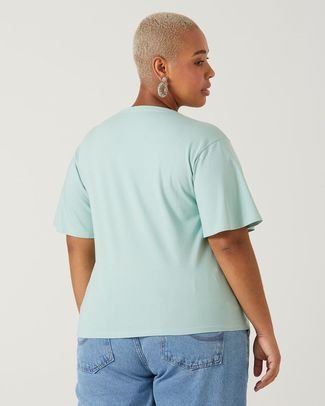 Blusa Feminina Plus Size Clorofila Malha Natural Color