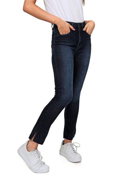 Calça Jeans Calvin Klein Jeans Skinny Cropped Estonada Azul - Marca Calvin Klein Jeans