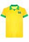 Camisa Polo Licenciados Futebol Retrô Brasil Amarela - Marca Licenciados Futebol