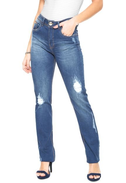 Calça Jeans Lez a Lez Reta Comfort Azul - Marca Lez a Lez