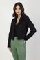 Blazer Sarja Cropped Preto M Gazzy - Marca Gazzy