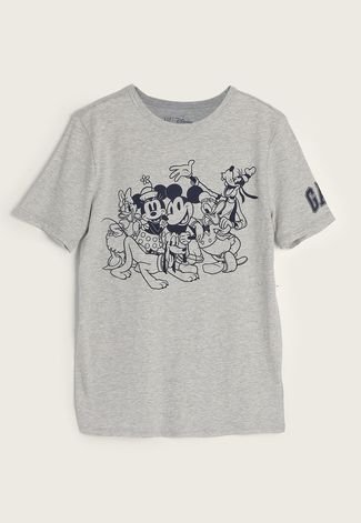 Camiseta Infantil GAP Mickey Mouse Cinza