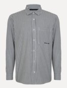 Camisa John John Masculina Stevan Listrada Preta/ Branca - Marca John John