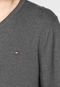 Suéter Tricot Tommy Hilfiger Logo Grafite - Marca Tommy Hilfiger