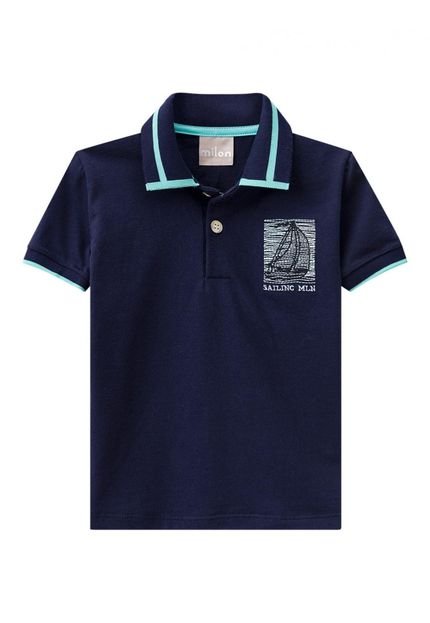 Camisa Polo Infantil  Milon Meia Malha - Marca Milon