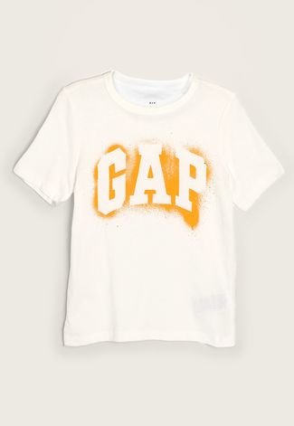 Camiseta Infantil GAP Logo Off-White