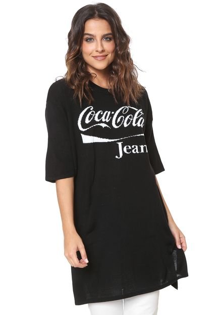 Blusa Coca-Cola Jeans Tricot Logo Preta - Marca Coca-Cola Jeans