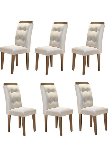 Conjunto C/ 6 Cadeiras Imperatriz Café Mobillare Movelaria - Marca Mobillare Movelaria
