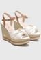 Sandália SB Shoes Anabela ref.3250 Off White / Whisky - Marca SB Shoes