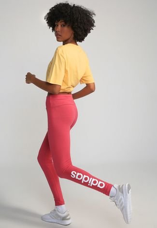 Legging adidas Performance Essentials Linear Rosa - Compre Agora