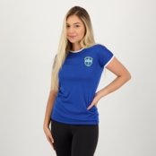 Camisa Placar Brasil Brasão Azul Feminina - Marca Placar