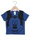 Camiseta Disney by Tricae Manga Curta Menino Azul - Marca Disney by Tricae