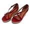 Sandália Anabela em Couro Amo Calçados Itália Vermelha - Marca Amo Calçados