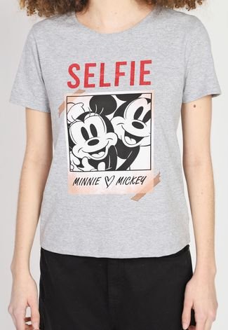 Blusa Cativa Disney Selfie Cinza