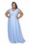 Vestido Almaria Plus Size Pianeta Festa Liso Azul - Marca Almaria Plus Size