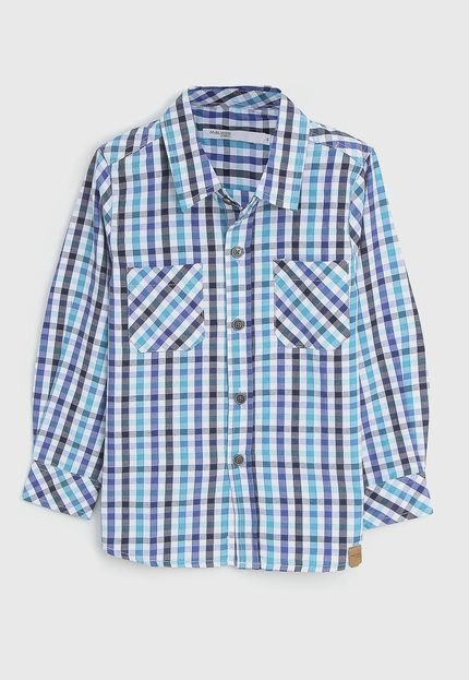 Camisa Malwee Kids Infantil Xadrez Azul - Marca Malwee Kids