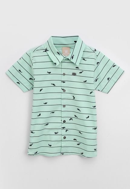 Camisa Colorittá Infantil Tubarão Verde/Preto - Marca Colorittá