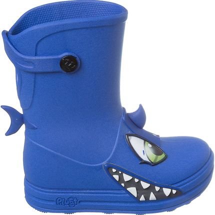 Galocha Infantil Masculina Plugt Acqua Super Tubarão Menino Azul - Marca Footz
