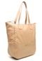 Bolsa Shopper Grande Dumond Soft Floater Tumbled Vacheta Bege - Marca Dumond