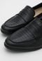 Mocassim Couro Bottero Croco Preto - Marca Bottero