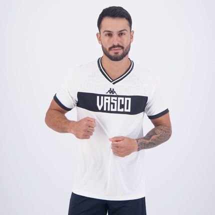 Camisa Kappa Vasco Supporter New Branca e Preta - Marca Kappa
