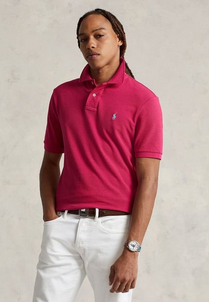 Camisa Polo Polo Ralph Lauren Reta Logo Pink - Marca Polo Ralph Lauren