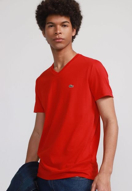 Camiseta Lacoste Lerond Logo Vermelha - Marca Lacoste