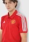 Camisa Polo adidas Performance Reta Manchester United Vermelha - Marca adidas Performance