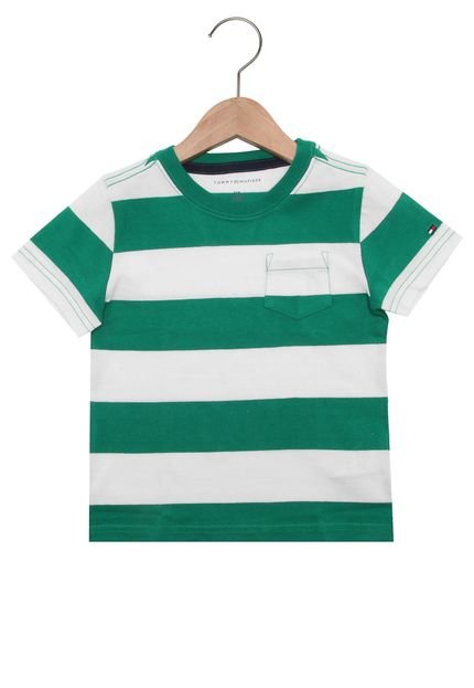 Camiseta Tommy Hilfiger Kids Listrada Verde - Marca Tommy Hilfiger Kids