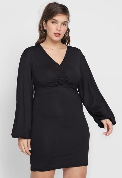 Vestido Colcci Curto Canelado Preto - Marca Colcci