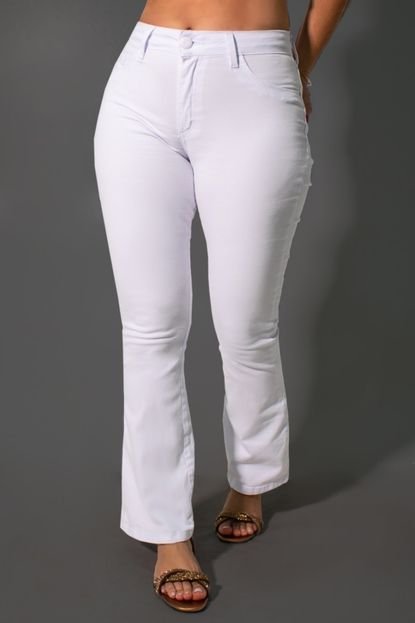 Calça Flare Petit Sarja Branca Feminina Elastano Anticorpus - Marca Anticorpus JeansWear