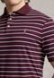 Camisa Polo Polo Ralph Lauren Listras Vinho - Marca Polo Ralph Lauren