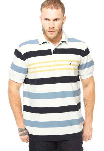 Camisa Polo Nautica Off-White - Marca Nautica