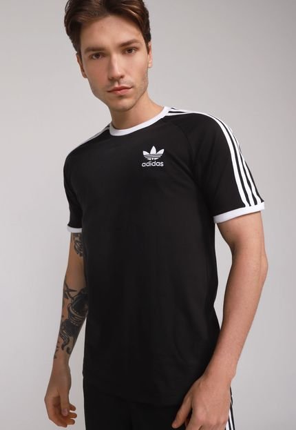 Camiseta adidas Originals 3 Stripes Preta - Marca adidas Originals