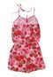 Macaquinho Colcci Fun Menina Floral Vermelho - Marca Colcci Fun