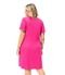 Vestido Plus Size Canelado Secret Glam Rosa - Marca Rovitex Plus Size