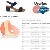 Sandália Salto Bloco Usaflex Elástico Y8204 Conforto New Blue - Marca Usaflex