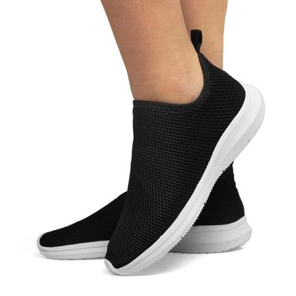 Tenis Casual Feminino Bredeni Leve Moderno Academia Caminhada Preto - Marca BREDENI