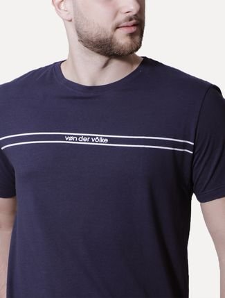 Camiseta Von der Volke Masculina Origineel Essential Azul Marinho