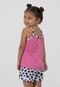 Baby Doll 4 Estações Infantil Pijama Feminino Curto Estampa Vaquinha Rosa - Marca 4 Estações