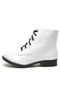 Bota Coturno FiveBlu Recortes Branco - Marca FiveBlu