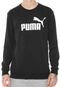 Moletom Fechado Puma Ess Logo Crew Sweat Tr Big Preto - Marca Puma