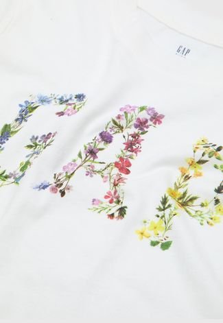 Camiseta GAP Floral Off-White