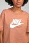 Camiseta Cropped Nike Sportswear Essntl Caramelo - Marca Nike Sportswear