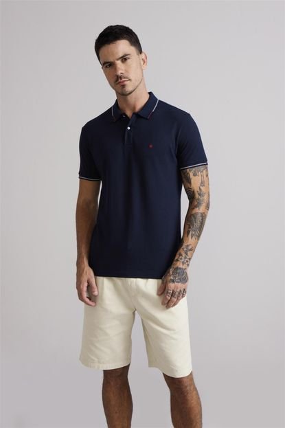 Polo Piquet Premium Slim Fit - Azul Marinho P HIGHSTIL - Marca HIGHSTIL