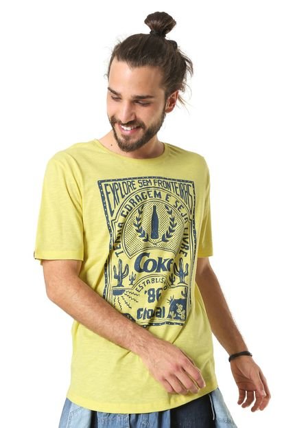 Camiseta Coca-Cola Jeans Explore Amarela - Marca Coca-Cola Jeans