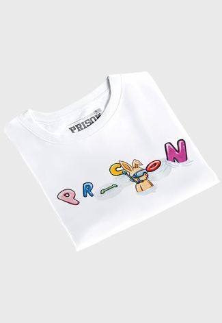 Camiseta Streetwear Prison Float Logo White