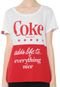 Camiseta Coca-Cola Jeans Estampada Branca/Vermelha - Marca Coca-Cola Jeans